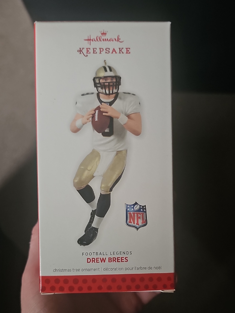 Hallmark Drew Brees Ornament - White & Gold